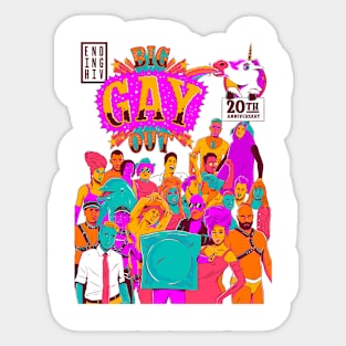 Ending HIV Big Gay Out - 20th Anniversary Sticker